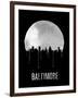 Baltimore Skyline Black-null-Framed Art Print