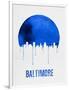 Baltimore Skyline Blue-null-Framed Art Print