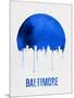 Baltimore Skyline Blue-null-Mounted Art Print