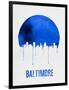 Baltimore Skyline Blue-null-Framed Art Print