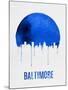 Baltimore Skyline Blue-null-Mounted Art Print