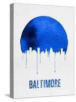 Baltimore Skyline Blue-null-Stretched Canvas
