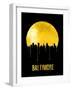 Baltimore Skyline Yellow-null-Framed Art Print