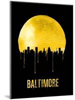 Baltimore Skyline Yellow-null-Mounted Art Print