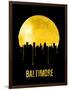 Baltimore Skyline Yellow-null-Framed Art Print