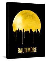 Baltimore Skyline Yellow-null-Stretched Canvas