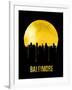 Baltimore Skyline Yellow-null-Framed Art Print