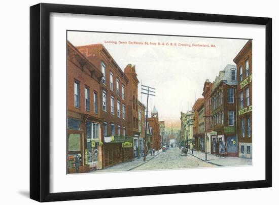 Baltimore Street, Cumberland, Maryland-null-Framed Art Print