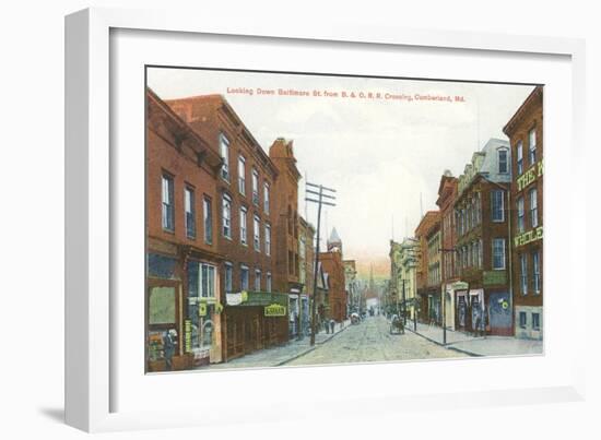 Baltimore Street, Cumberland, Maryland-null-Framed Art Print