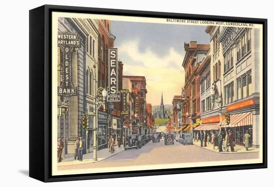 Baltimore Street, Cumberland-null-Framed Stretched Canvas
