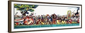 Baltimore Street Procession-null-Framed Premium Giclee Print