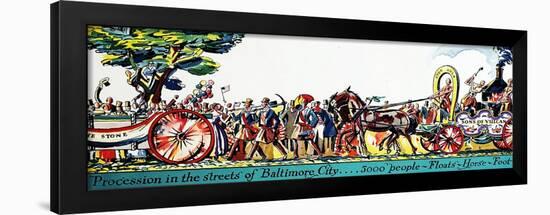 Baltimore Street Procession-null-Framed Giclee Print