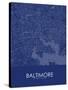 Baltimore, United States of America Blue Map-null-Stretched Canvas