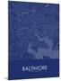 Baltimore, United States of America Blue Map-null-Mounted Poster