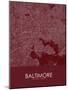 Baltimore, United States of America Red Map-null-Mounted Poster