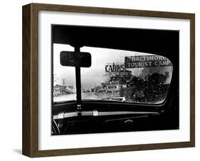 Baltimore Washington stretch of U.S. Highway is a clutter of signs through rain covered windshields-Margaret Bourke-White-Framed Photographic Print