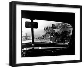 Baltimore Washington stretch of U.S. Highway is a clutter of signs through rain covered windshields-Margaret Bourke-White-Framed Photographic Print