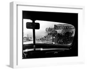 Baltimore Washington stretch of U.S. Highway is a clutter of signs through rain covered windshields-Margaret Bourke-White-Framed Photographic Print