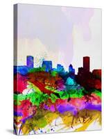 Baltimore Watercolor Skyline-NaxArt-Stretched Canvas