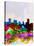 Baltimore Watercolor Skyline-NaxArt-Stretched Canvas