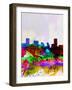 Baltimore Watercolor Skyline-NaxArt-Framed Art Print