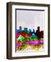 Baltimore Watercolor Skyline-NaxArt-Framed Art Print