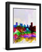 Baltimore Watercolor Skyline-NaxArt-Framed Art Print