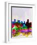 Baltimore Watercolor Skyline-NaxArt-Framed Art Print