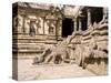 Balustrade, at Darasuram, Tamil Nadu State-Richard Ashworth-Stretched Canvas