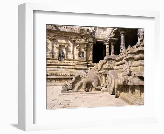 Balustrade, at Darasuram, Tamil Nadu State-Richard Ashworth-Framed Photographic Print