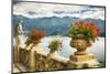 Balustrade With Lake View, Como, Italy-George Oze-Mounted Photographic Print