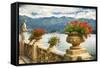 Balustrade With Lake View, Como, Italy-George Oze-Framed Stretched Canvas