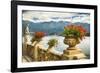 Balustrade With Lake View, Como, Italy-George Oze-Framed Photographic Print