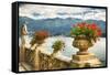 Balustrade With Lake View, Como, Italy-George Oze-Framed Stretched Canvas