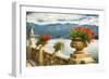 Balustrade With Lake View, Como, Italy-George Oze-Framed Photographic Print