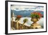 Balustrade With Lake View, Como, Italy-George Oze-Framed Photographic Print