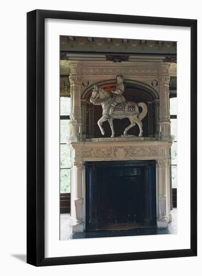 Balustrades and Interior Rooms, Chateau De Suzanne-null-Framed Premium Giclee Print