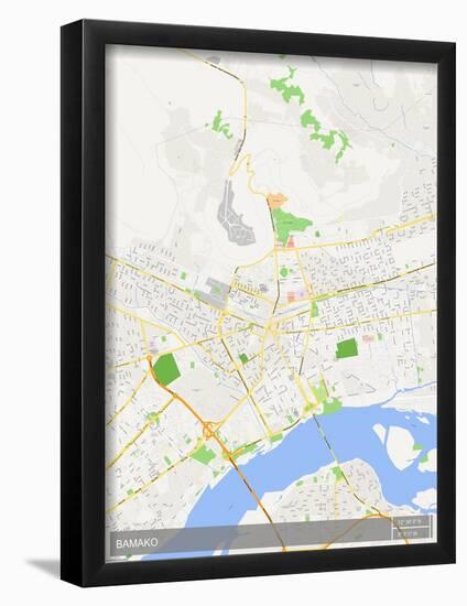 Bamako, Mali Map-null-Framed Poster