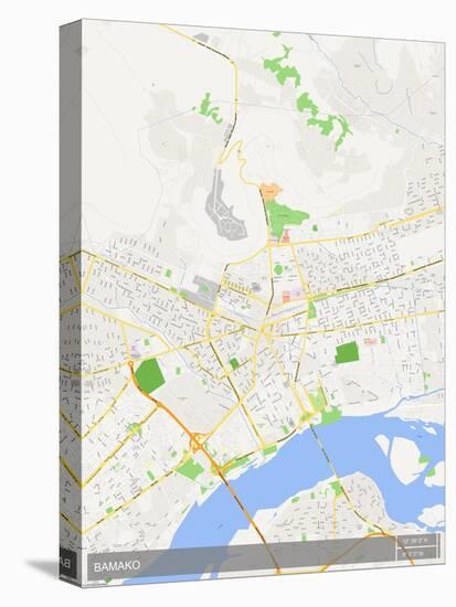 Bamako, Mali Map-null-Stretched Canvas