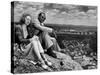 Bamangwato Tribal Chief Seretse Khama with Wife Ruth, Tribal Capital of Bechuanaland-Margaret Bourke-White-Stretched Canvas