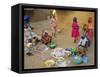 Bambara Women in the Market, Segoukoro, Segou, Mali, Africa-Bruno Morandi-Framed Stretched Canvas