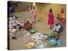 Bambara Women in the Market, Segoukoro, Segou, Mali, Africa-Bruno Morandi-Stretched Canvas