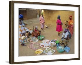 Bambara Women in the Market, Segoukoro, Segou, Mali, Africa-Bruno Morandi-Framed Photographic Print