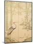 Bamboo and Crane, Edo Period (W/C on Panel)-Japanese-Mounted Premium Giclee Print