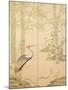 Bamboo and Crane, Edo Period (W/C on Panel)-Japanese-Mounted Giclee Print