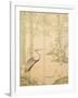 Bamboo and Crane, Edo Period (W/C on Panel)-Japanese-Framed Giclee Print