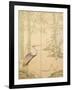 Bamboo and Crane, Edo Period (W/C on Panel)-Japanese-Framed Giclee Print