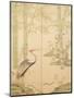 Bamboo and Crane, Edo Period (W/C on Panel)-Japanese-Mounted Giclee Print