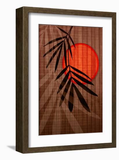 Bamboo and Red Sun I-Christine Zalewski-Framed Art Print