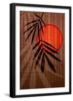 Bamboo and Red Sun I-Christine Zalewski-Framed Art Print